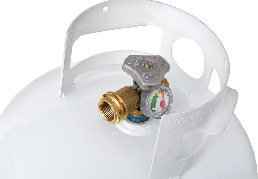 11 Pound Propane Tank Cylinder Squatty with Type 1 OPD Valve, White - Image 2
