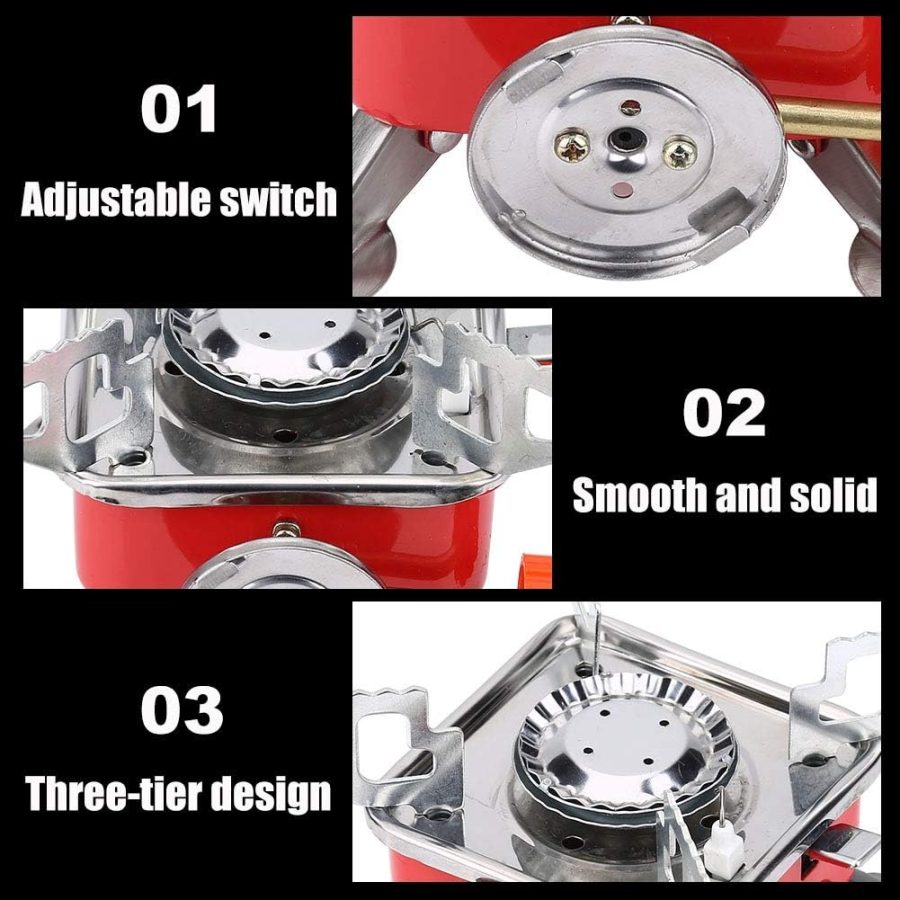 Camping Stove  Portable Mini Outdoor Folding Metal Camping Gas Stove Windproof Furnace Backpacking Hiking - Image 2