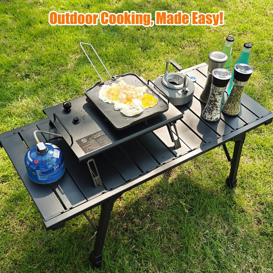 Camping Stove for  Table, Portable Isobutane Gas Stove with Carry Bag, 4000W Camp Stove,Folding Propane Burner,  Accessories for Picnic, RV, Car Trip, Tailgating, Patio, Backyard - Image 2